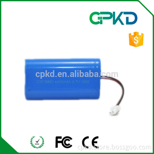 Rechargeable lithium 18650 battery pack,1S2P 3.7V 4400mah